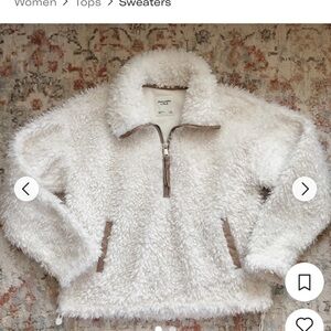 Cozy White Sherpa Jacket Abercrombie & Fitch